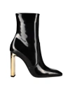 Saint Laurent Auteuil Pointed Toe Ankle Boots In Black