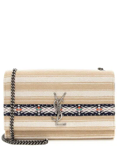 Saint Laurent Canvas Printed Monogram Kate Shoulder Bag (authentic Pre-loved)