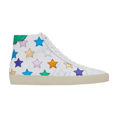 Pre-owned Saint Laurent Court Classic Sl/06 Metallic California High 'multi Stars' | White | Men
