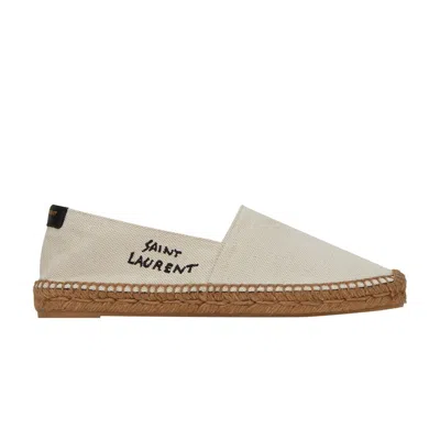 Pre-owned Saint Laurent Embroidered Espadrille 'natural Beige' | Brown | Men's Size 43