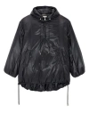 Saint Laurent Cassandre Oversized Hooded Coat In Black