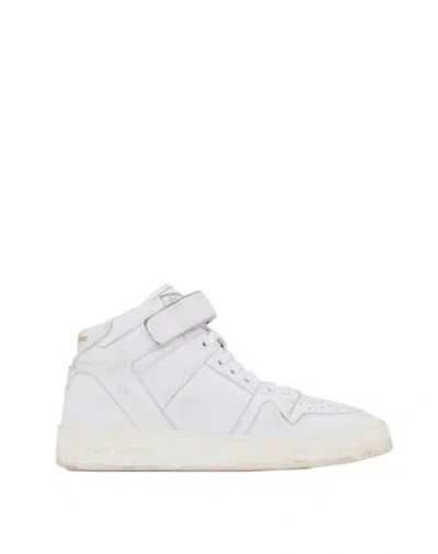 Saint Laurent Lax Sneakers Man Sneakers White Size 9 Leather