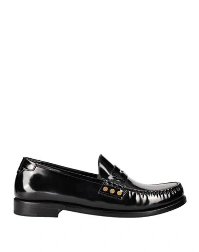 Saint Laurent Le Loafer Mocassins In Patent Leather Man Loafers Black Size 8 Leather