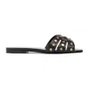 Saint Laurent Tribute Studded Leather Flat Sandals