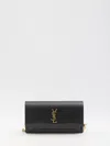 Saint Laurent Loulou Large Bag In Black Lambskin, Bronze-colored Metal Parts.