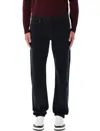 Saint Laurent Slim Straight Leg Denim With Five Pockets In Black