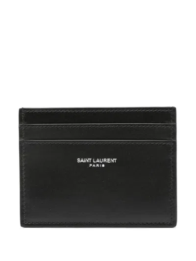 Saint Laurent Paris Credit Card Case In Black