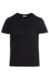Saint Laurent Reverse Logo T-shirt In Blue