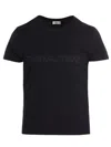 Saint Laurent Reverse Logo T-shirt In Blue