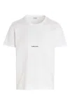 Saint Laurent Logo-print Cotton T-shirt In White