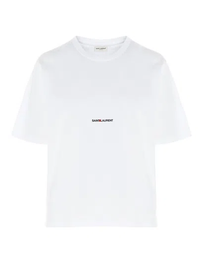 Saint Laurent ' Rive Gauche' T-shirt In White