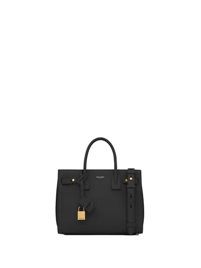 Saint Laurent Sac De Jour Baby Bag In Hammered Leather, Soft Version, Black With Adjus