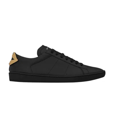 Pre-owned Saint Laurent Signature Court Classic Lips Sl/01 Low Top Sneaker 'black Gold' | Men's