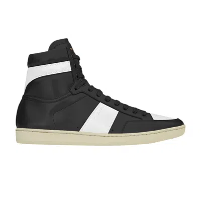 Pre-owned Saint Laurent Signature Court Classic Sl/10h High Top Sneaker 'black White' | Men's Si