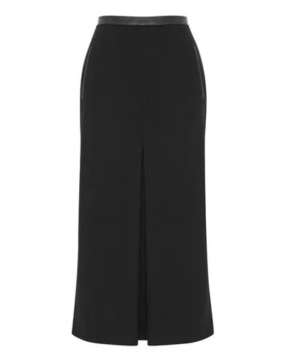 SAINT LAURENT SAINT LAURENT SAINT LAURENT SKIRT WOMAN MIDI SKIRT BLACK SIZE 6 WOOL