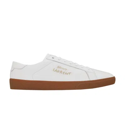 Pre-owned Saint Laurent Sl-06 Court Leather 'optic White Gum' | Men's Size 42