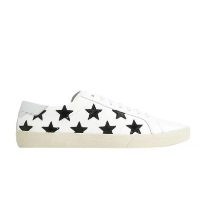Pre-owned Saint Laurent Sl-06 Metallic California Low 'black Stars' | White | Men's Size 40