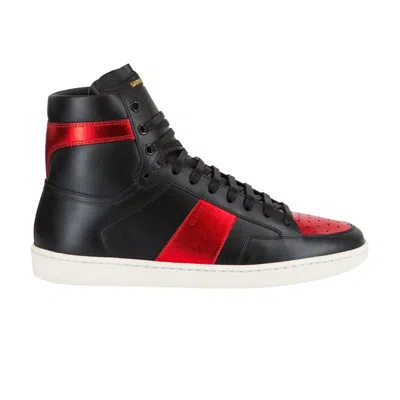 Pre-owned Saint Laurent Sl-10 High 'black Metallic Red' | Men's Size 45