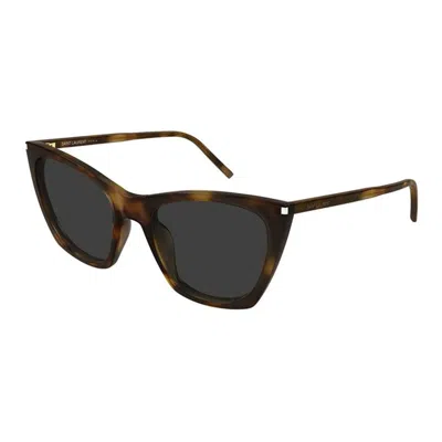 Saint Laurent Sl 214 Kate Thin 003 In Metallic