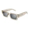 Saint Laurent Beige-beige-silver Resin Sunglasses In Blue