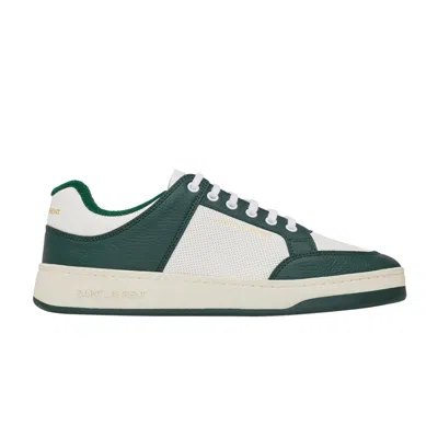 Pre-owned Saint Laurent Sl-61 Low 'white Dark Green' | Men's Size 44.5