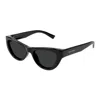 Saint Laurent Black Square Unisex Sunglasses Sl 675 001 46
