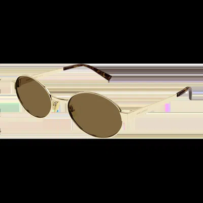 Saint Laurent Gold Gold Brown Metal Sunglasses