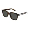 Saint Laurent Logo Sunglasses In Brown