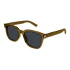 Saint Laurent Logo Sunglasses In Brown