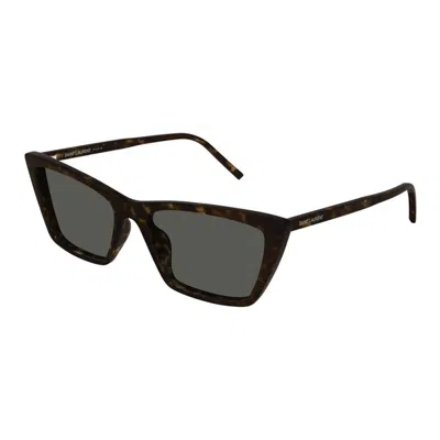 Saint Laurent Sl 737 Mica Thin 002 In Brown