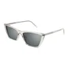 Saint Laurent Sl 737 Mica Thin Linea Sl Logo 004 Beige Silver Sunglasses