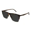 Saint Laurent Rectangle-frame Sunglasses In Brown