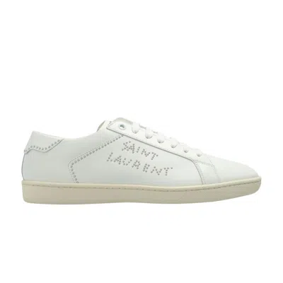 Pre-owned Saint Laurent Sl-80 Low 'optic White Studded' | Men's Size 46