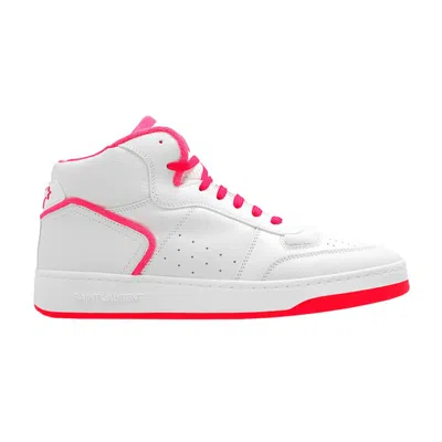 Pre-owned Saint Laurent Sl-80 Mid 'white Neon Pink' | Men's Size 42.5