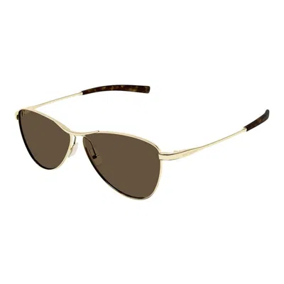 Saint Laurent Vesper Small Aviator-style Gold-tone Sunglasses