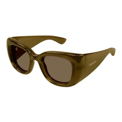 Saint Laurent Full Frame Sunglasses In Green