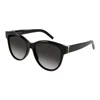 Saint Laurent Grey Gradient Butterfly Ladies Sunglasses Sl M107 002 55