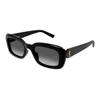 Saint Laurent Rectangular-frame Recycled Acetate Sunglasses In Black