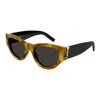 Saint Laurent Havana-havana-green Acetate Sunglasses