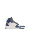 Saint Laurent High Top Lace Up Sneakers In White
