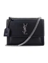Saint Laurent Sunset Medium Smooth Leather Bag With Chain Strap