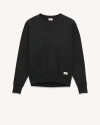 Saint Laurent Cotton Sweatshirt In Black