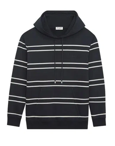 Saint Laurent Sweatshirt Man Sweatshirt Black Size L Cotton