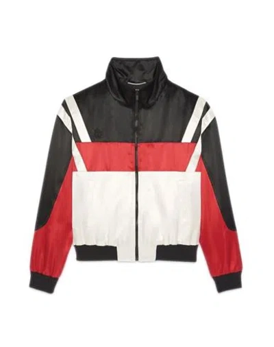 Saint Laurent Tricolore Teddy Track Jacket Man Jacket Black Size 42 Viscose