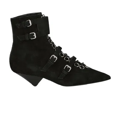Pre-owned Saint Laurent Wmns Blaze Suede Ankle Boot 'black' | Women's Size 38