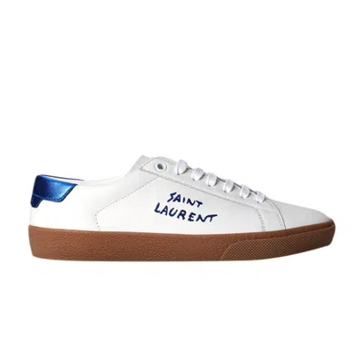 Pre-owned Saint Laurent Wmns Court Classic Sl/06 Low 'white Pearl Blue' | Women's Size 38.5