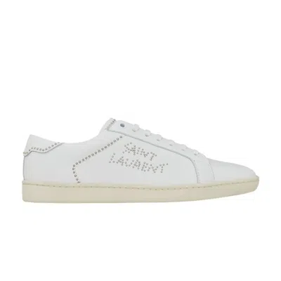 Pre-owned Saint Laurent Wmns Sl-08 'blanc Optique Studded' | White | Women's Size 38.5