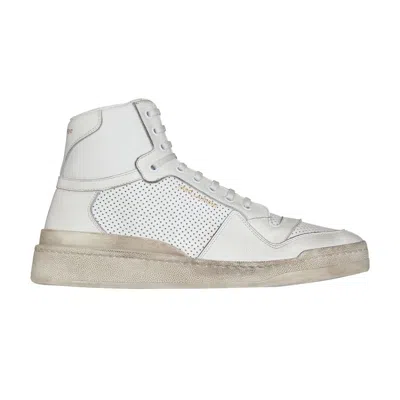 Pre-owned Saint Laurent Wmns Sl-24 Mid 'distressed - Optic White' | Women's Size 36.5