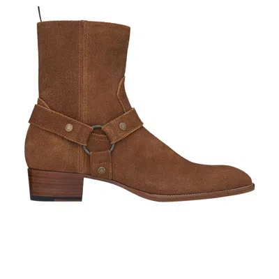 Pre-owned Saint Laurent Wyatt Harness Boot 'nut' | Brown | Men's Size 39