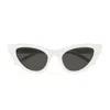 Saint Laurent Sl 213 Lily Linea Sl Logo 017 White Grey Sunglasses In White
